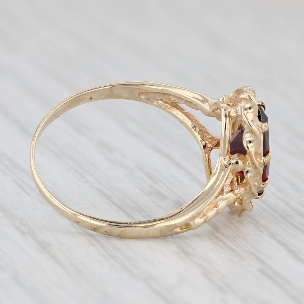 Light Gray 2.80ct Lab Created Garnet Marquise Solitaire Ring 10k Yellow Gold Size 7