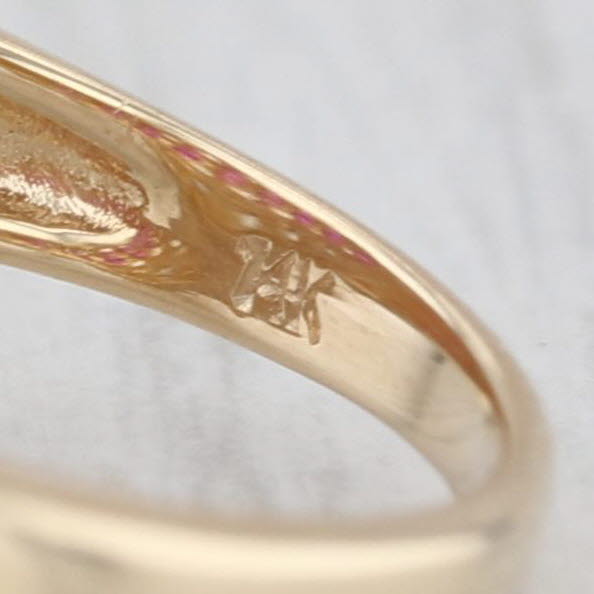 1.35ctw Ruby Diamond Tiered Bypass Ring 14k Yellow Gold Size 6