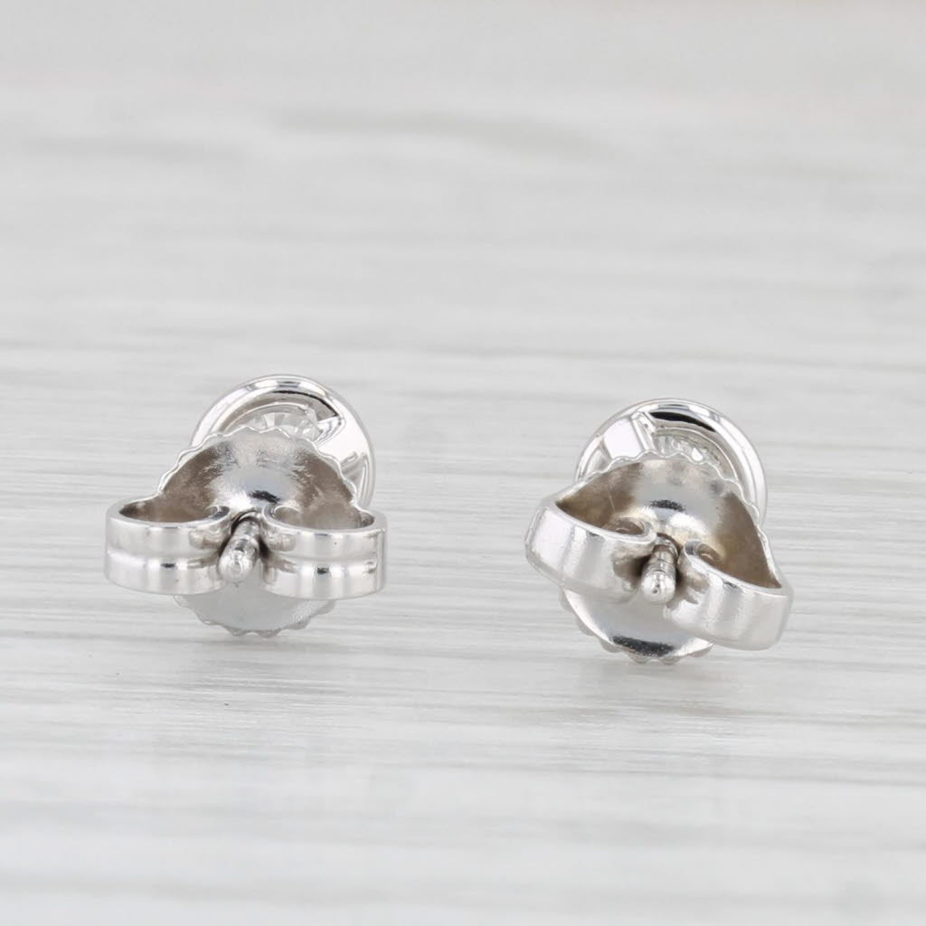 Light Gray 0.47ctw Hearts On Fire Stud Earrings 18k Yellow Gold Round Solitaire Studs