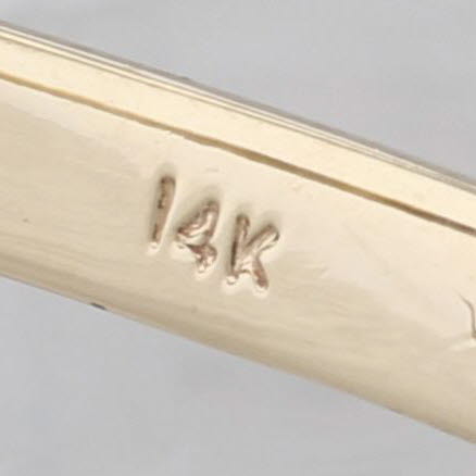 Bear Bangle Bracelet 14k Yellow Gold Hook Clasp 6.75"