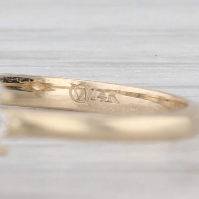 0.23ctw Moissanite Marquise Ring 14k Yellow Gold Size 5 Engagement Promise