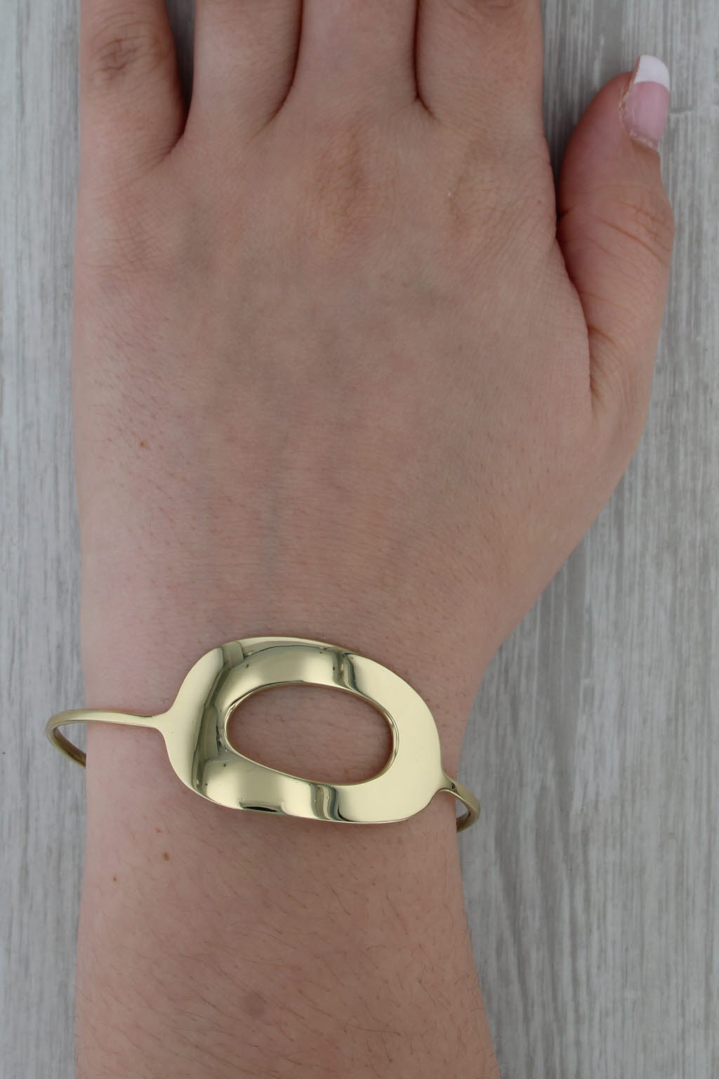 Ippolita Circle Bangle Bracelet 18k Yellow Gold Statement 7.5"