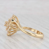 0.76ctw Diamond Cluster Ring 18k Yellow Gold Size 7.25
