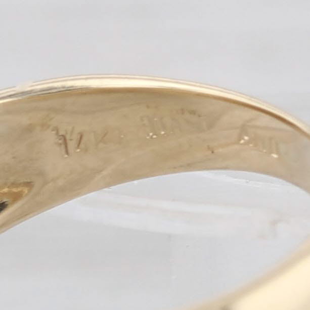 0.70ctw Cubic Zirconia Rows Ring 14k Yellow Gold Size 6.75 Italian