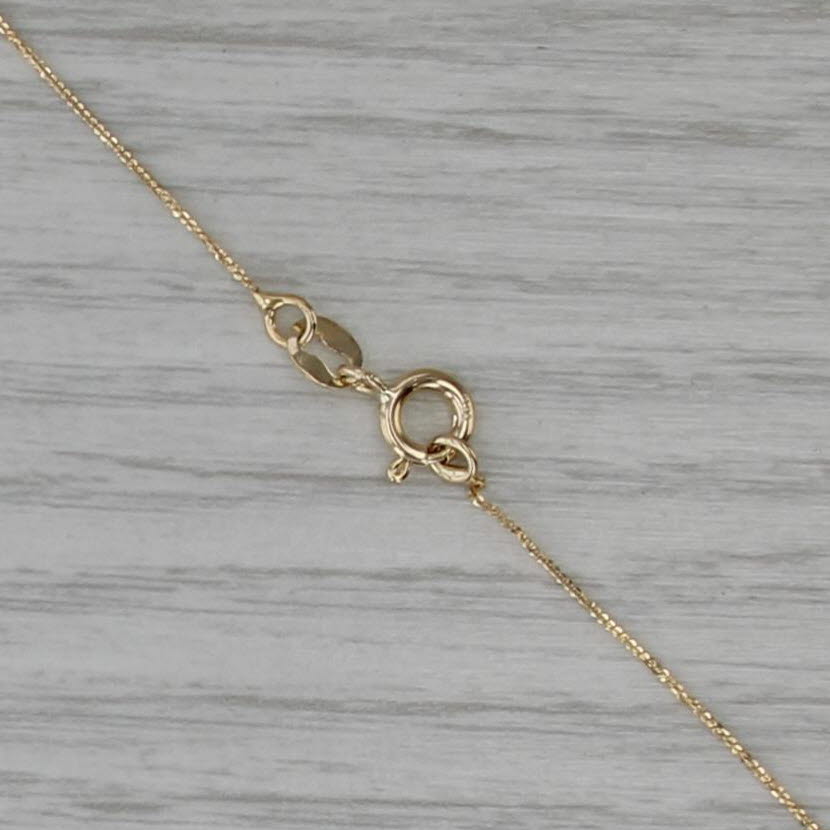 0.40ctw Diamond Cluster Pendant Necklace 14k Yellow Gold 21" S-Link Chain