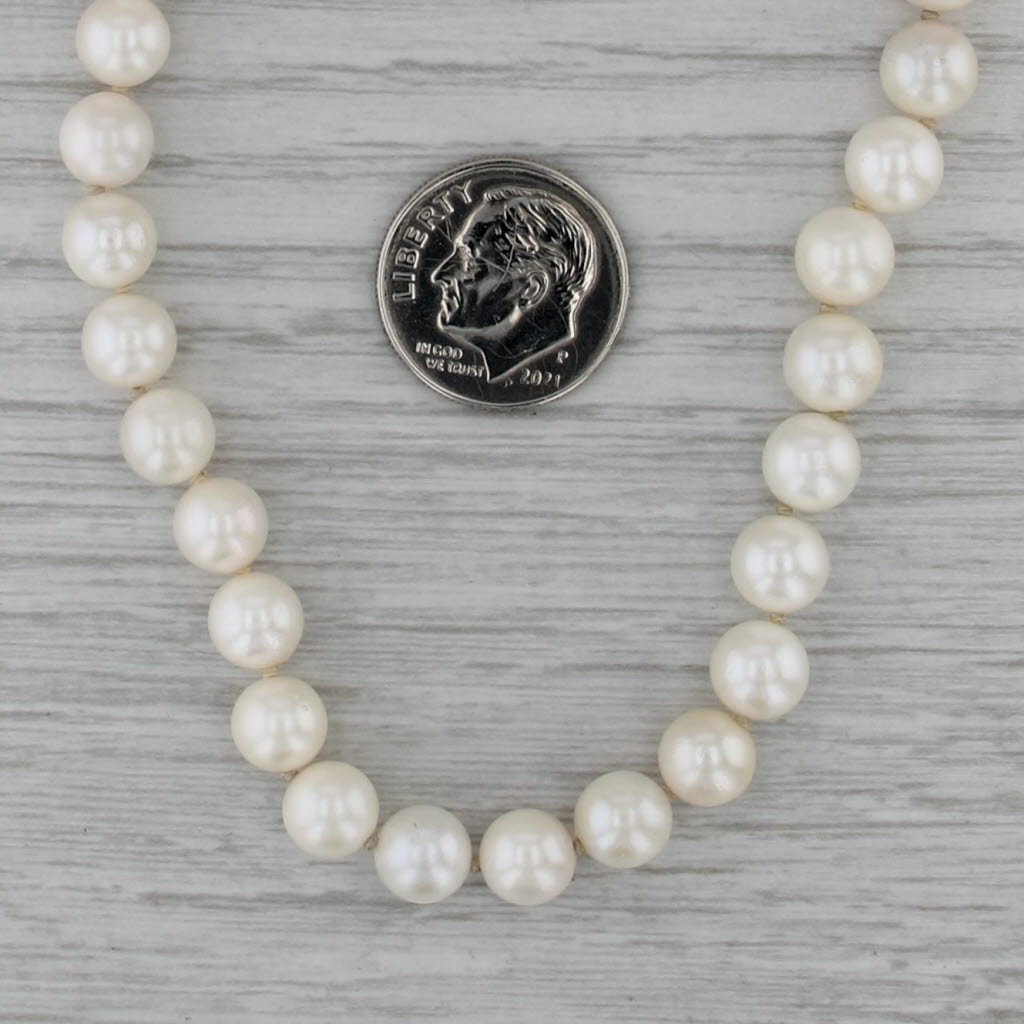 6.5-7mm Cultured Pearl Single Strand Necklace 14k Yellow Gold 18"