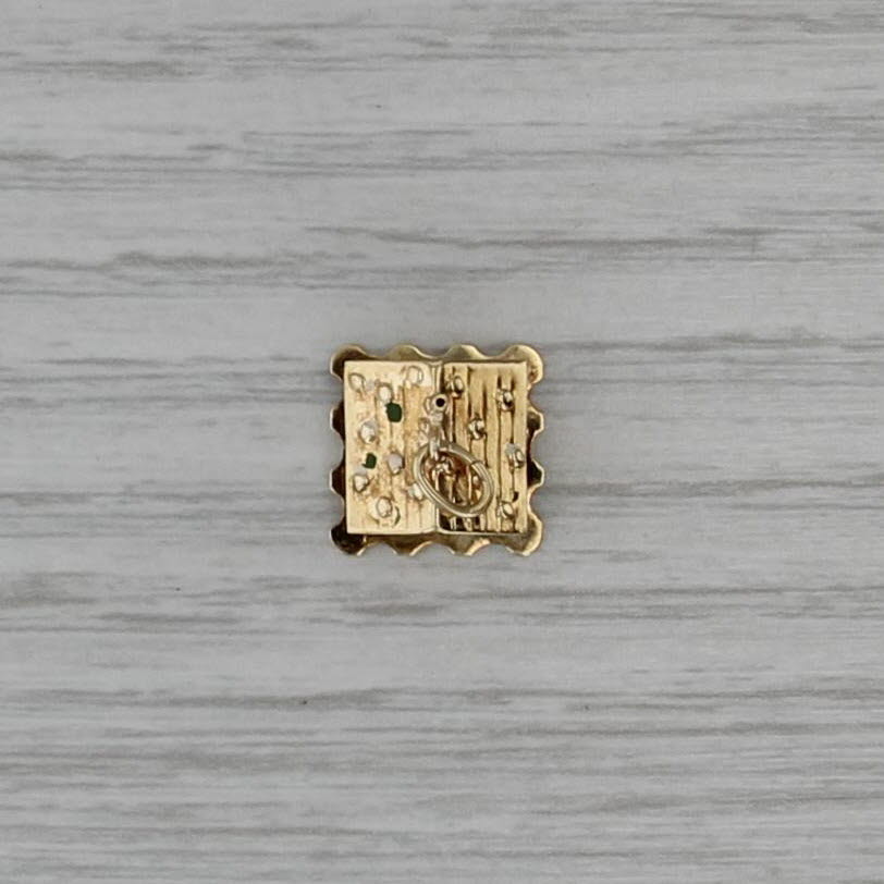 Small House Cabin Charm 14k Yellow Gold Opens Vintage European