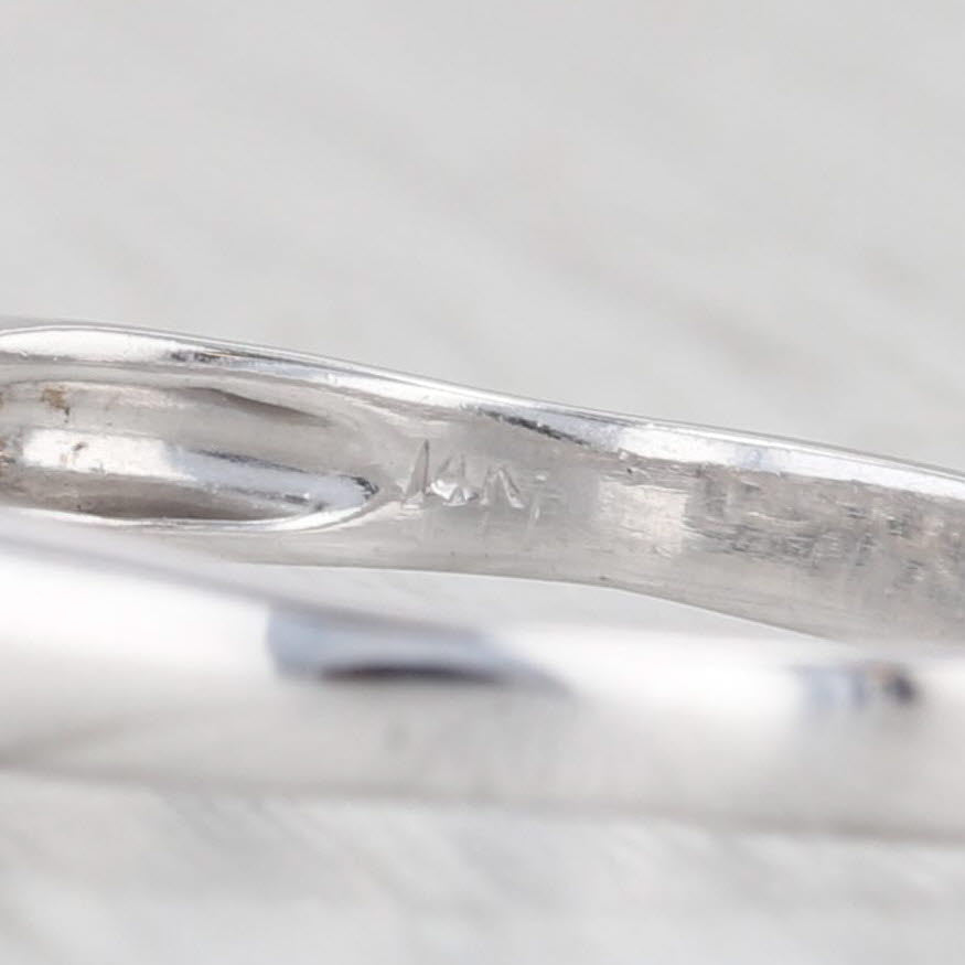 Light Gray 1ctw Diamond Wedding Anniversary Ring 14k White Gold Size 9.5