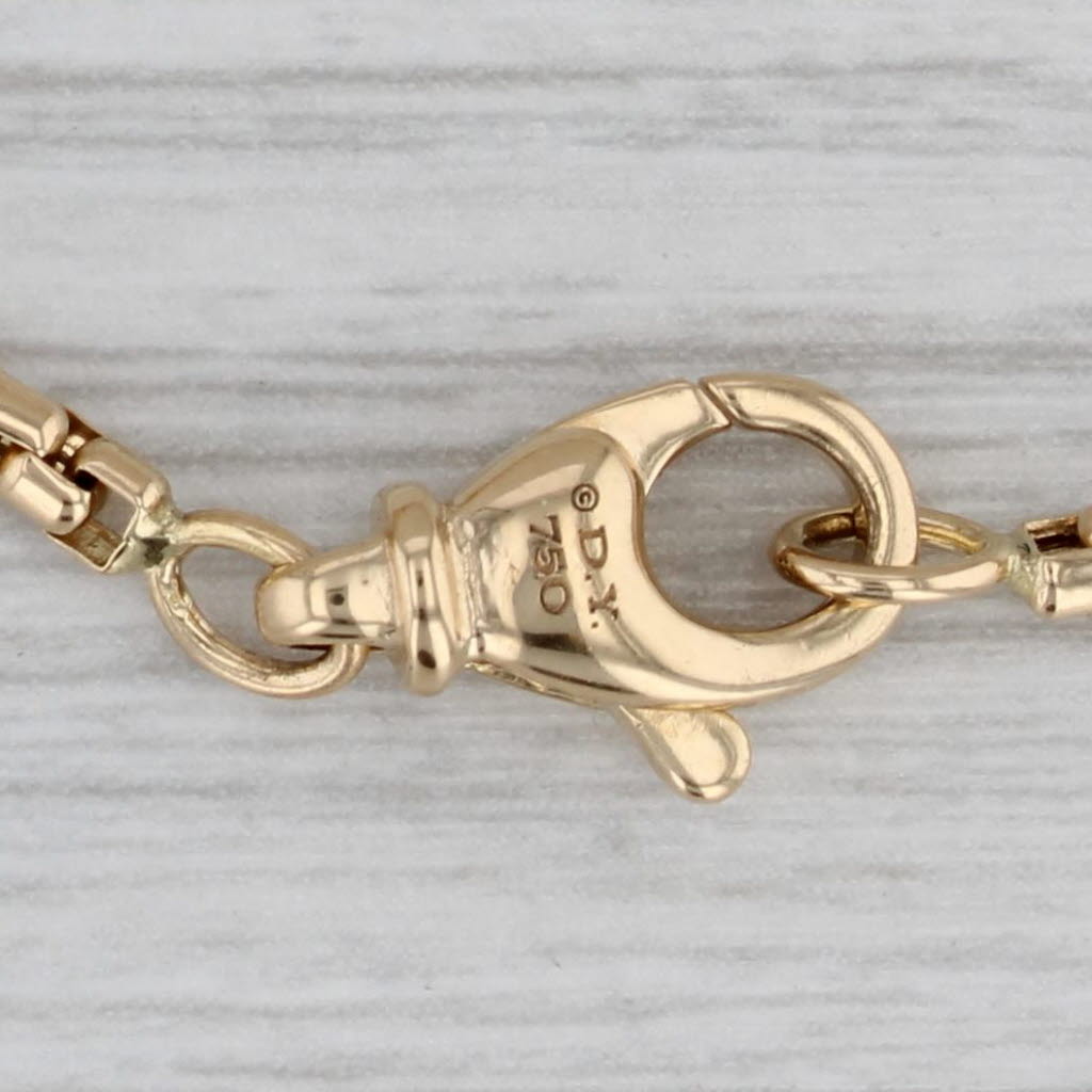 Gray David Yurman Box Chain Necklace 18k Yellow Gold 24" 2.7mm Lobster Clasp