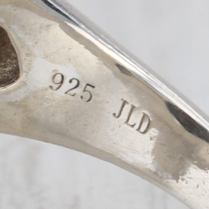 Lions Head Ring Garnet Diamond Sterling Silver Size 13.25