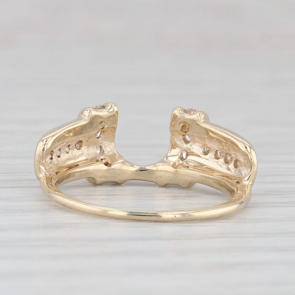 Light Gray 0.36ctw Diamond Ring Guard Enhancer Ring 14k Yellow Gold Size 5.75 Wedding