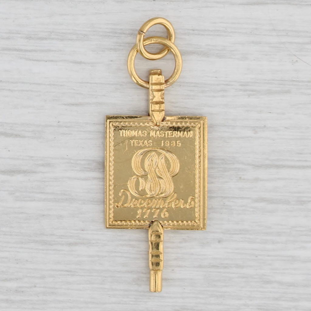 Light Gray Phi Beta Kappa Honor Society Fraternity Key Fob Vintage