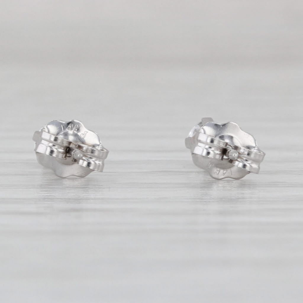 0.20ctw Cubic Zirconia Stud Earrings 14k White Gold Round Solitaire Studs