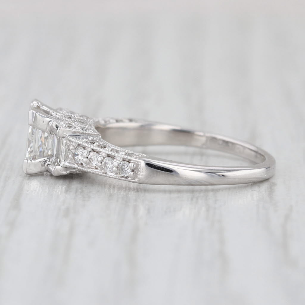 1.65ctw IGI VS1 F Lab Grown Diamond Engagement Ring 18k White Gold Size 6.75