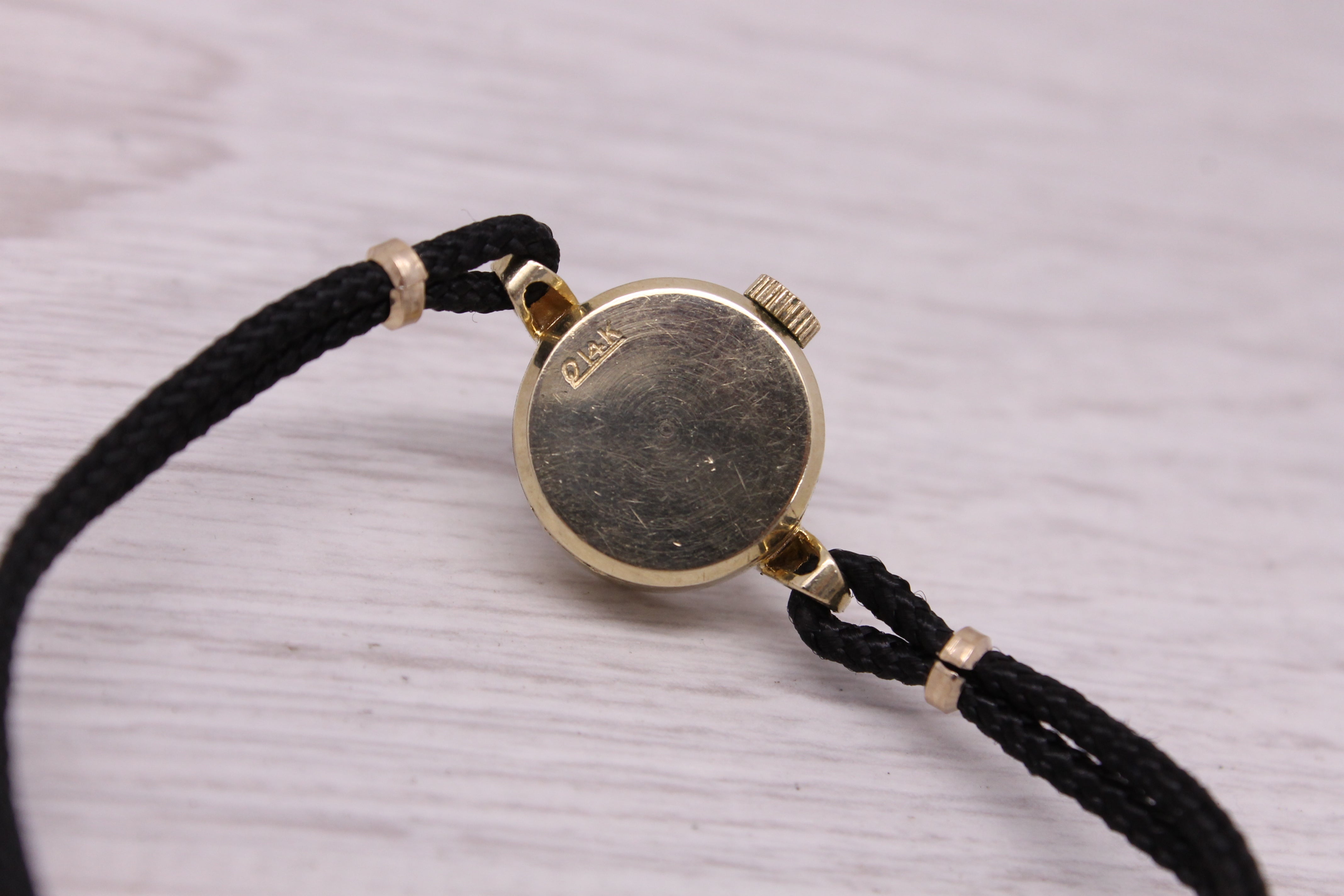 Gray Vintage c.1960 Rolex 14k Yellow Gold Ladies Cocktail Watch cal.1400 - Serviced -
