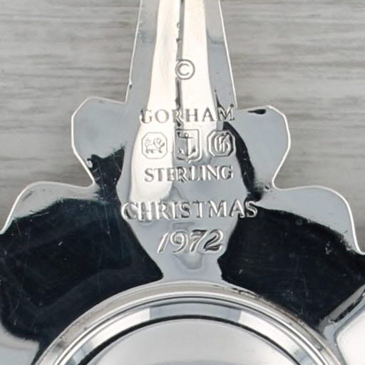 1972 Gorham Christmas Snowflake Ornament Sterling Silver Holiday Collectible