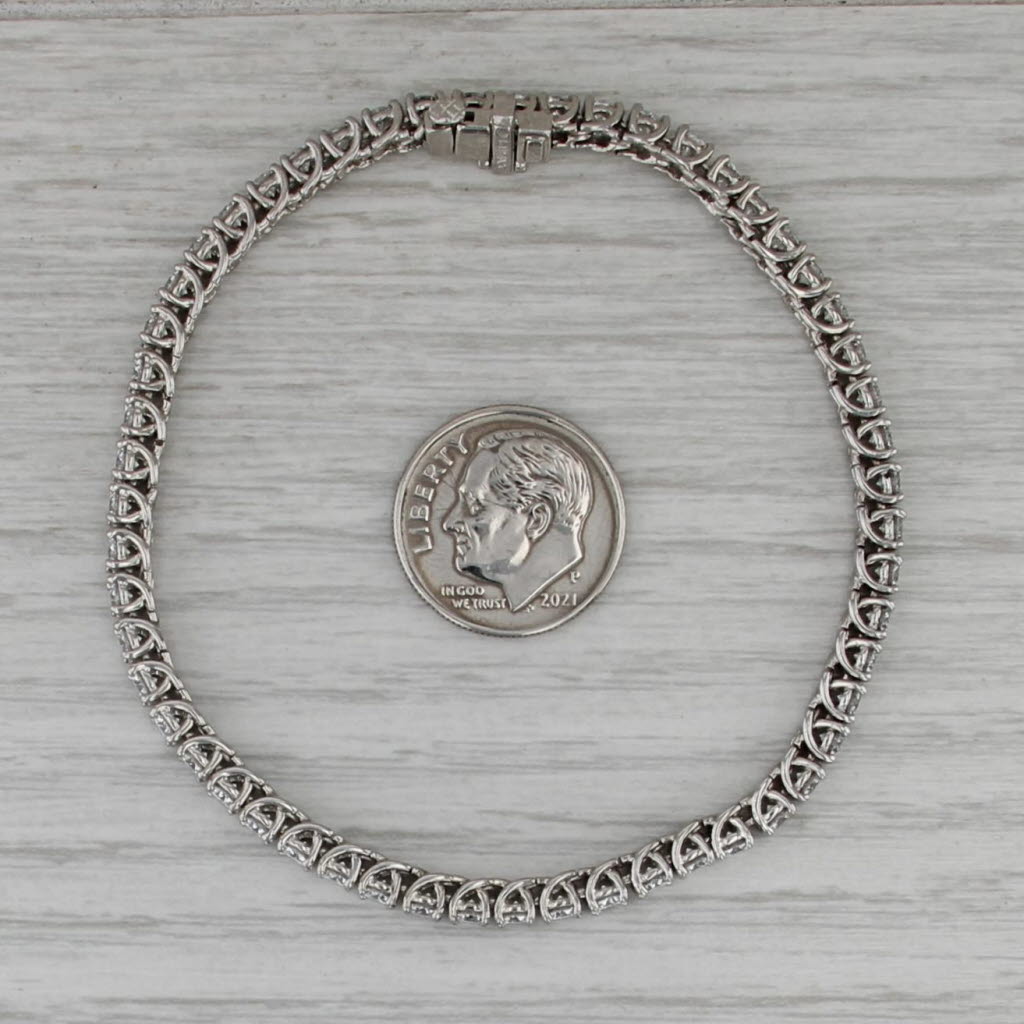 5.60ctw VS2 Diamond Tennis Bracelet 950 Platinum 6.75" 3.1mm D Vatche