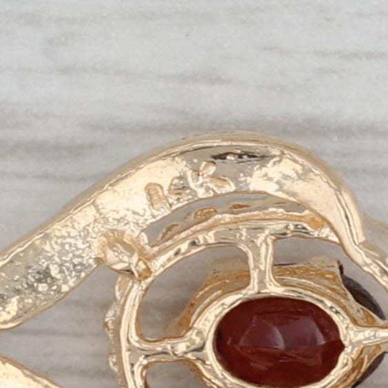 0.65ctw Garnet Teardrop Pendant 14k Yellow Gold