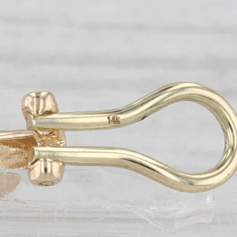 0.25ctw Diamond Dots J-Hook Earrings 14k Yellow Gold Omega Backs