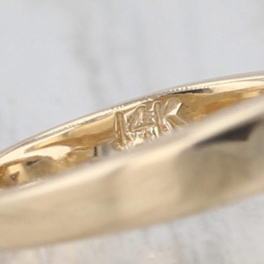 Opal Tanzanite Bypass Ring 14k Yellow Gold Size 5.5