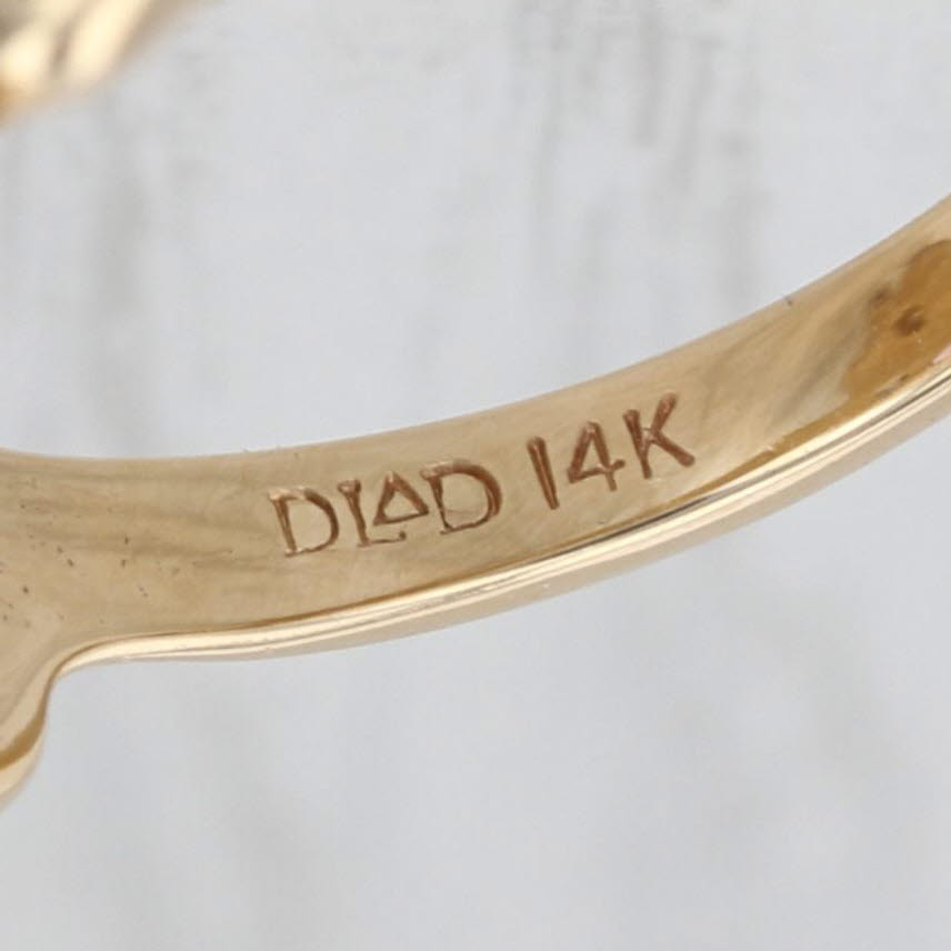 Vintage 5.02ctw Oval Amethyst Moissanite Ring 14k Yellow Gold Size 8