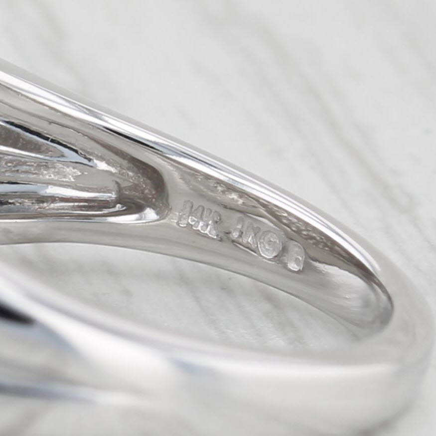 Light Gray 0.98ctw Diamond X Crossover Ring 14k White Gold Size 7 Cocktail