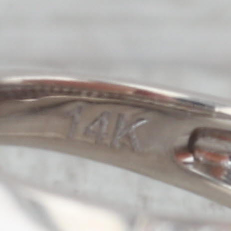 0.50ctw 3 Row Diamond Ring 14k White Gold Size 6.75 Wedding Anniverary Band