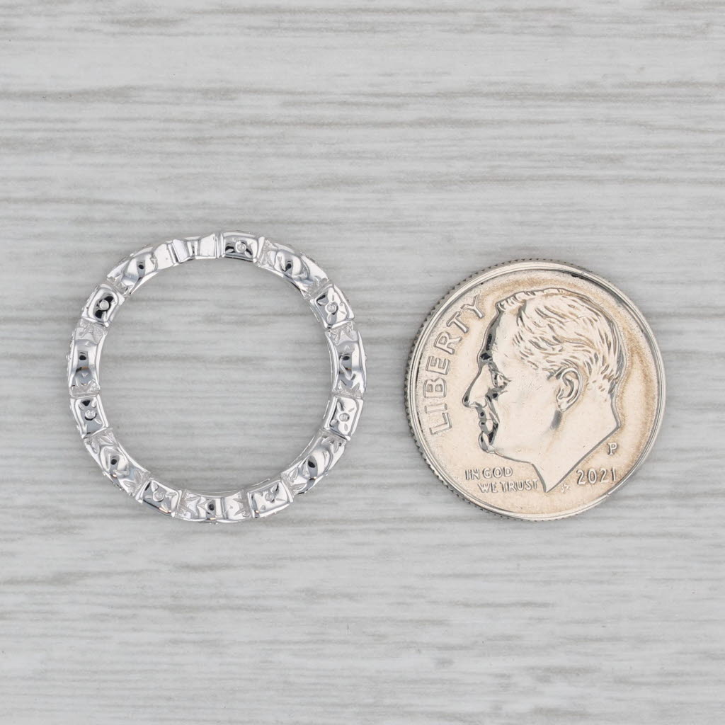 Gray 0.28ctw Diamond Eternity Band 14k White Gold Size 5 Stackable Wedding Ring