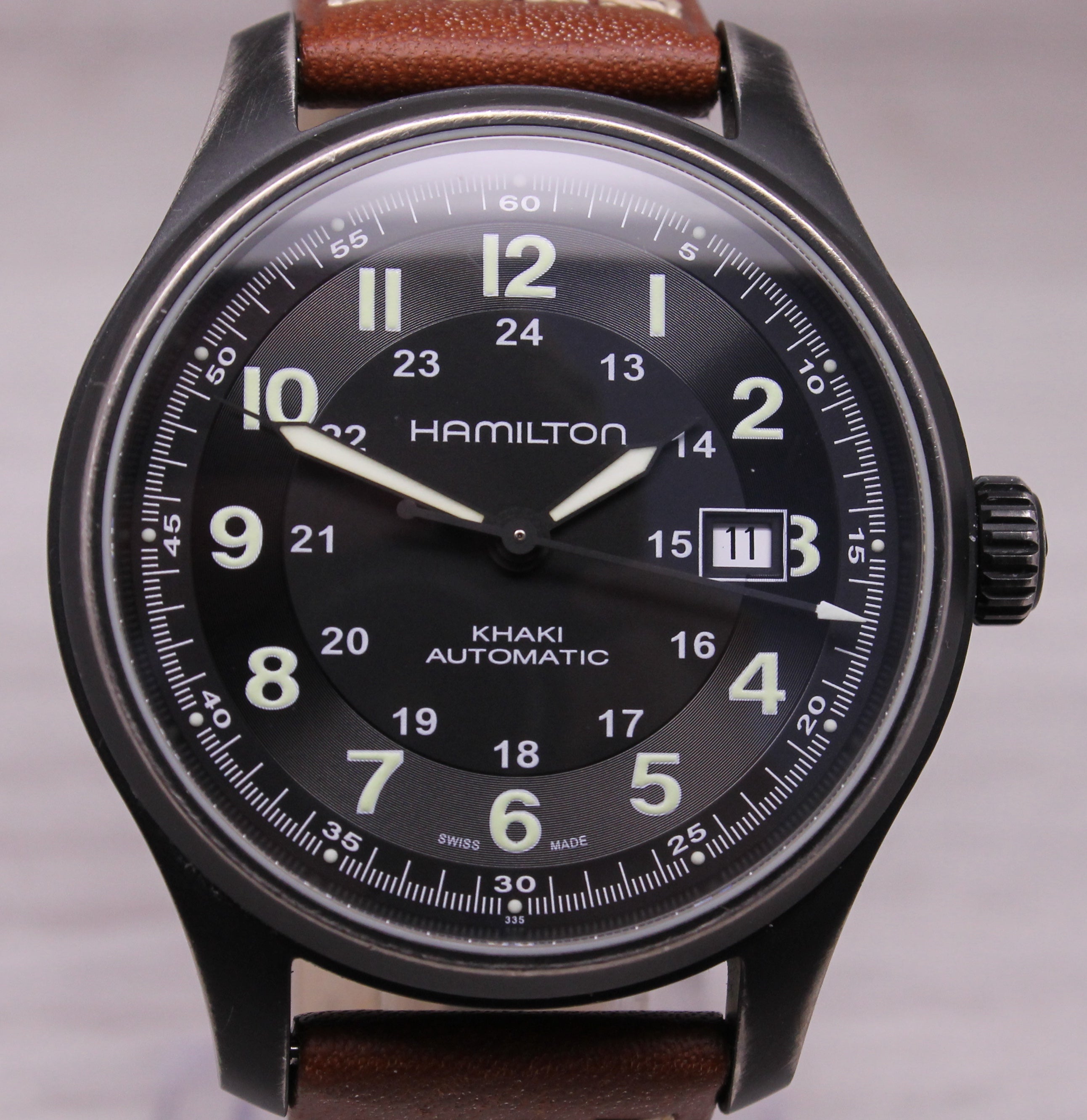 Hamilton Khaki Mens Titanium Watch 42mm Automatic Swiss Date H705750