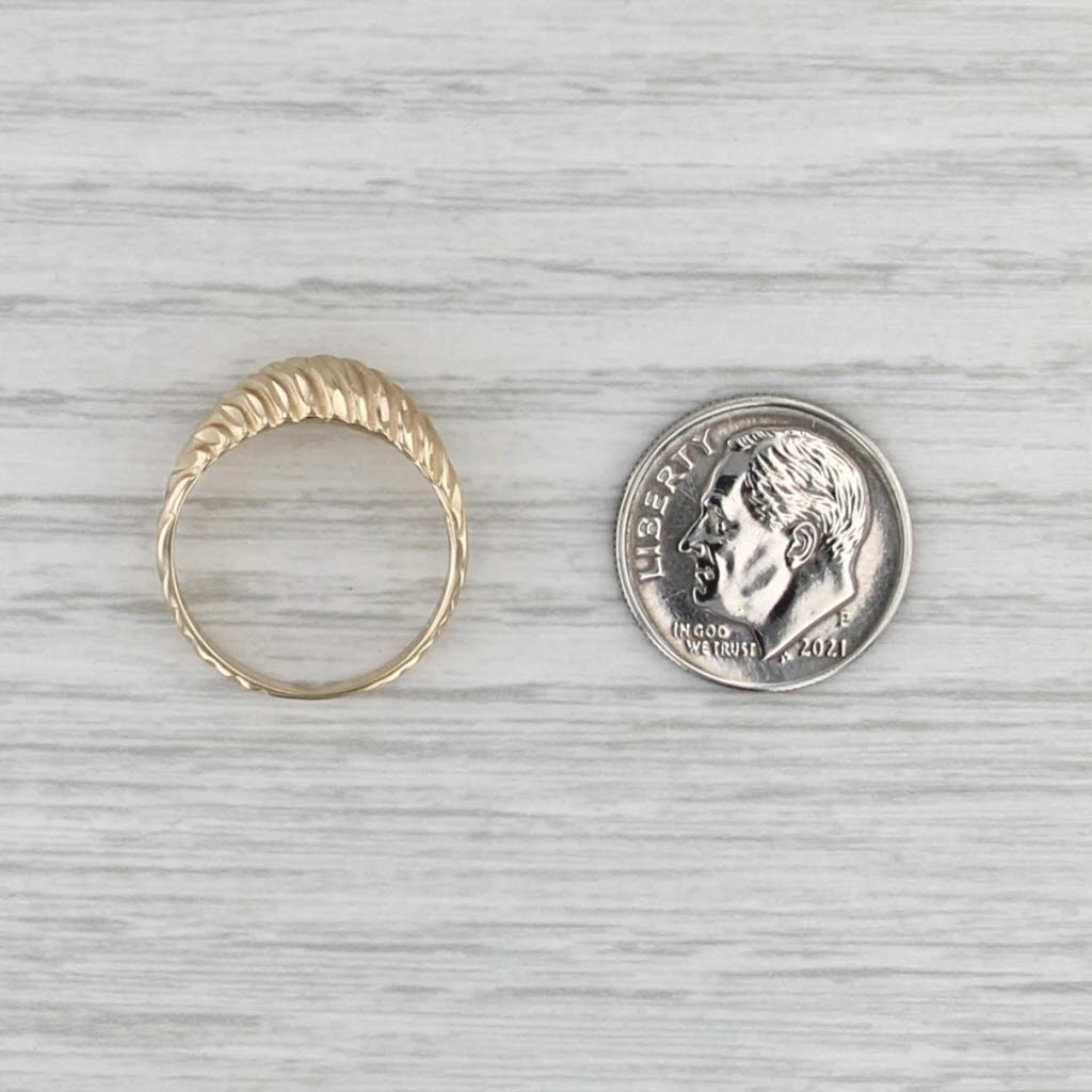 Beveled Croissant Ring 14k Yellow Gold Size 5.75