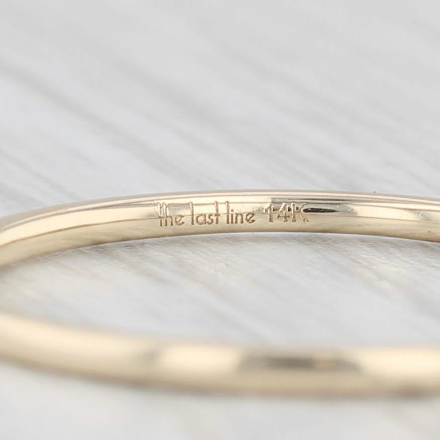 Light Gray Blue Sapphire Band 14k Yellow Gold Size 7 Stackable Wedding Ring