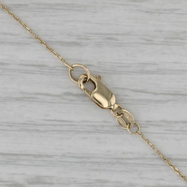 14k Yellow Gold 18" Cable Chain Necklace 0.5mm