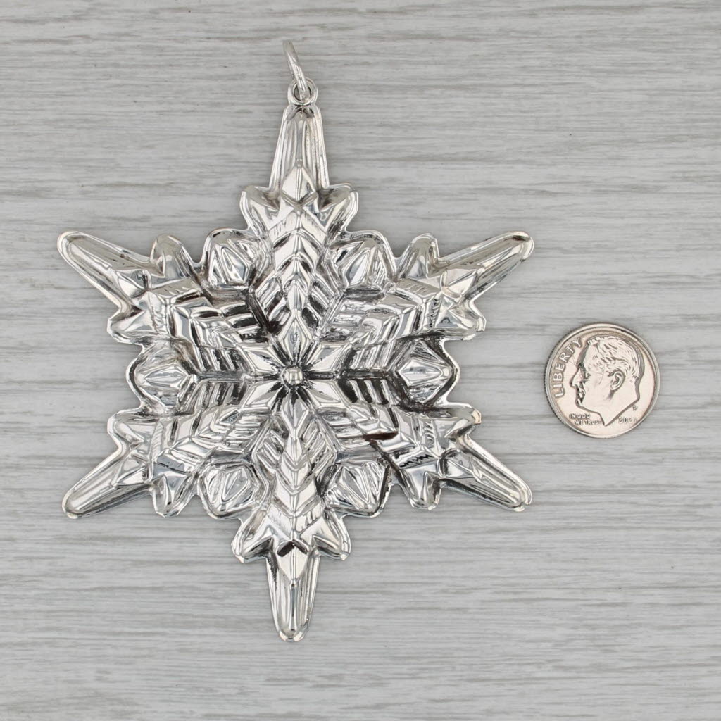 1972 Gorham Christmas Snowflake Ornament Sterling Silver Holiday Collectible