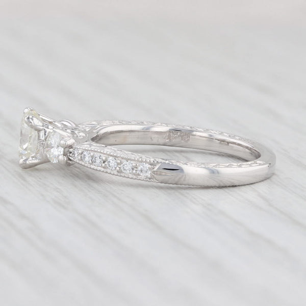 Light Gray Scott Kay 1.40ctw Round Diamond Engagement Ring Platinum Size 6.75