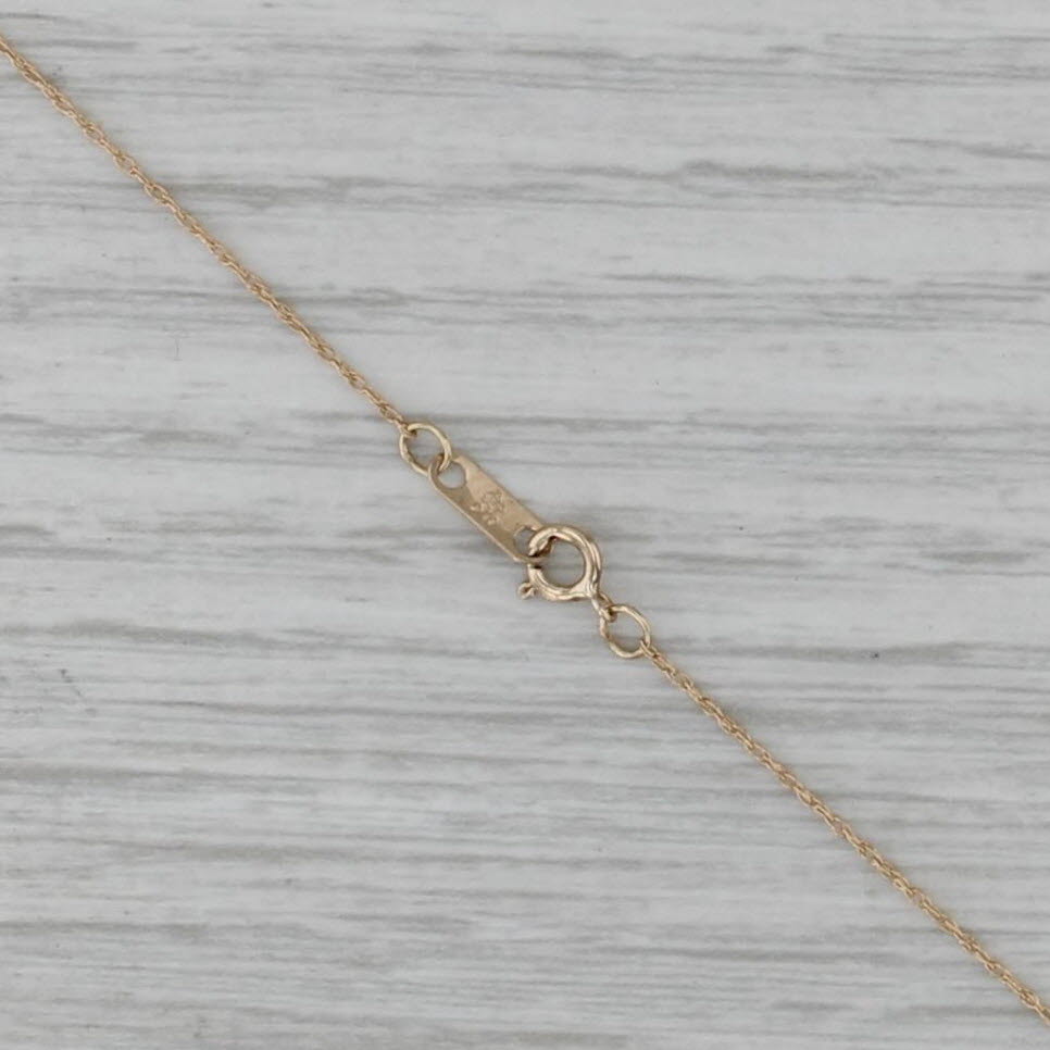 0.14ctw Diamond Journey Pendant Necklace 10k Yellow Gold 19.5" Rope Chain