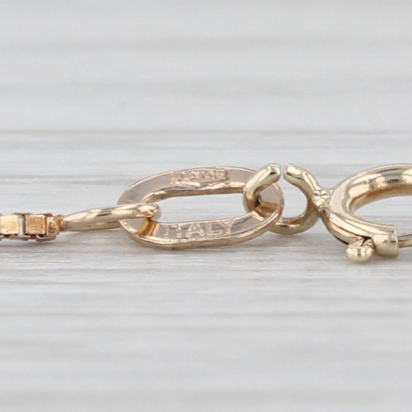 Box Chain Necklace 10k Rose Gold 19.5" 0.7mm