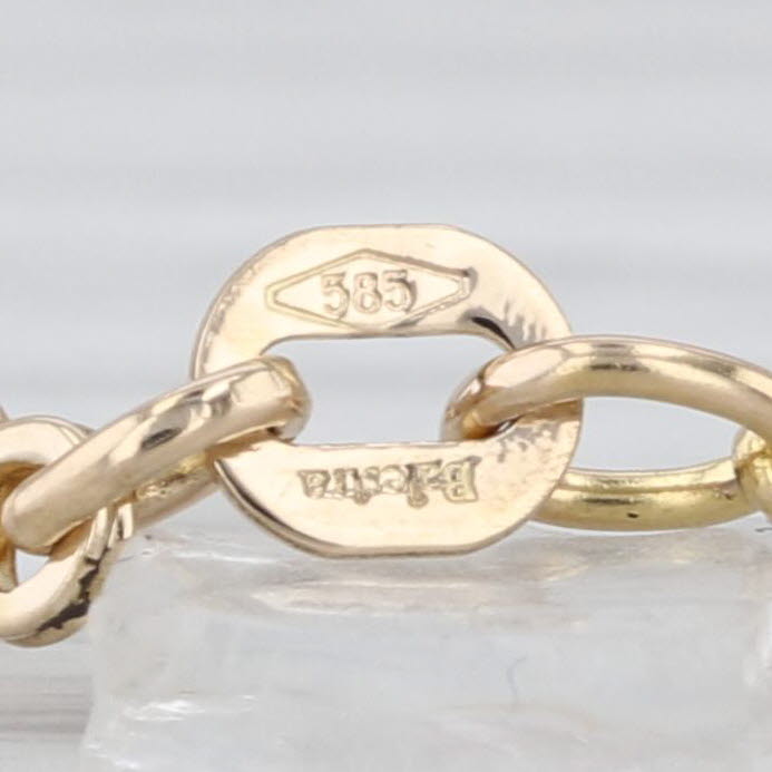 Rolo Cable Chain Necklace 14k Yellow Gold 23.75" 1.3mm