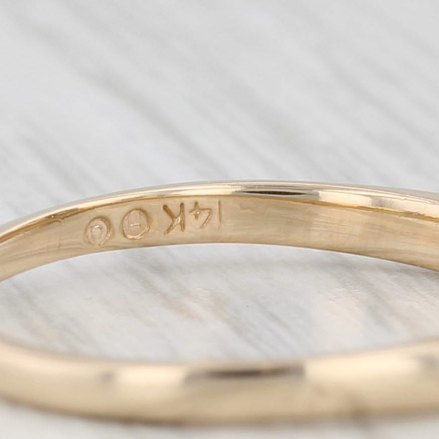 Light Gray 0.32ctw Diamond Blue Sapphire Ring Guard 14k Yellow Gold Size 6.75 Wedding Band