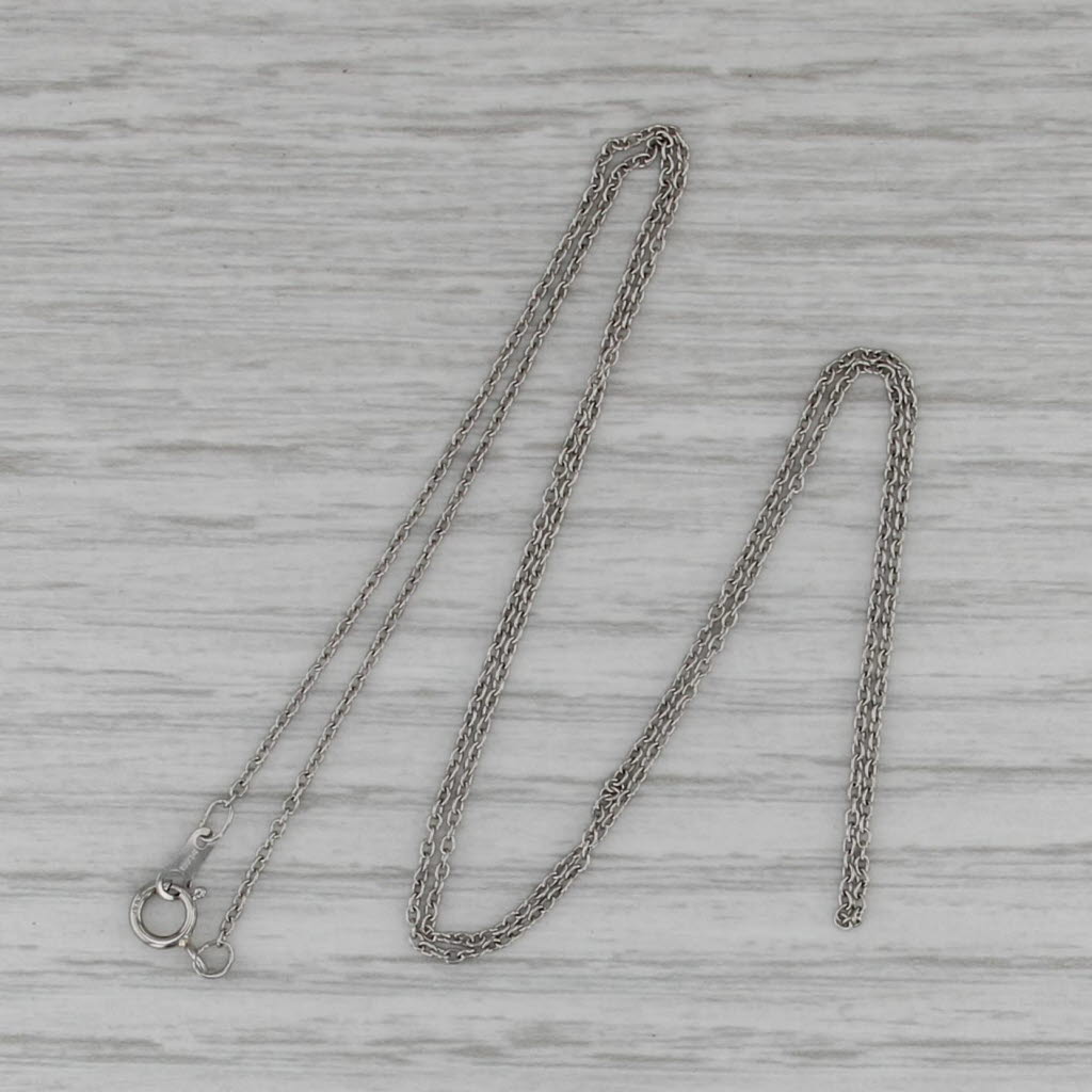 18" Cable Chain Necklace 950 Platinum 0.8mm