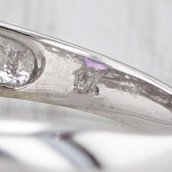 1.10ctw Amethyst Diamond Bypass Ring 10k White Gold Size 5.5
