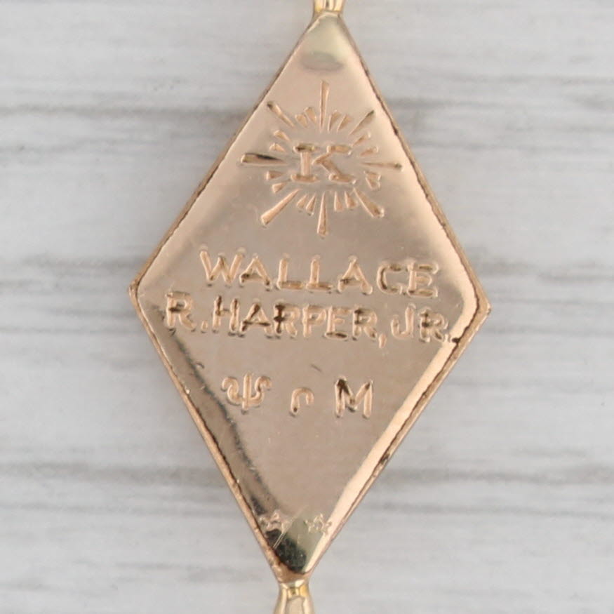 Gray Psi Upsilon Key Fob Pendant Vintage Greek Fraternity