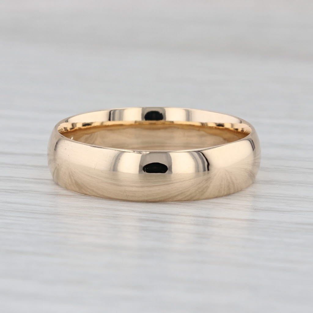 Classic Men's Gold Wedding Band 14k Yellow Gold Size 12 Ring
