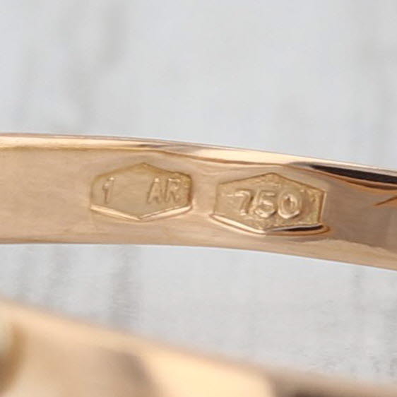 Vintage Amethyst Solitaire Ring 18k Rose Gold Size 7.5