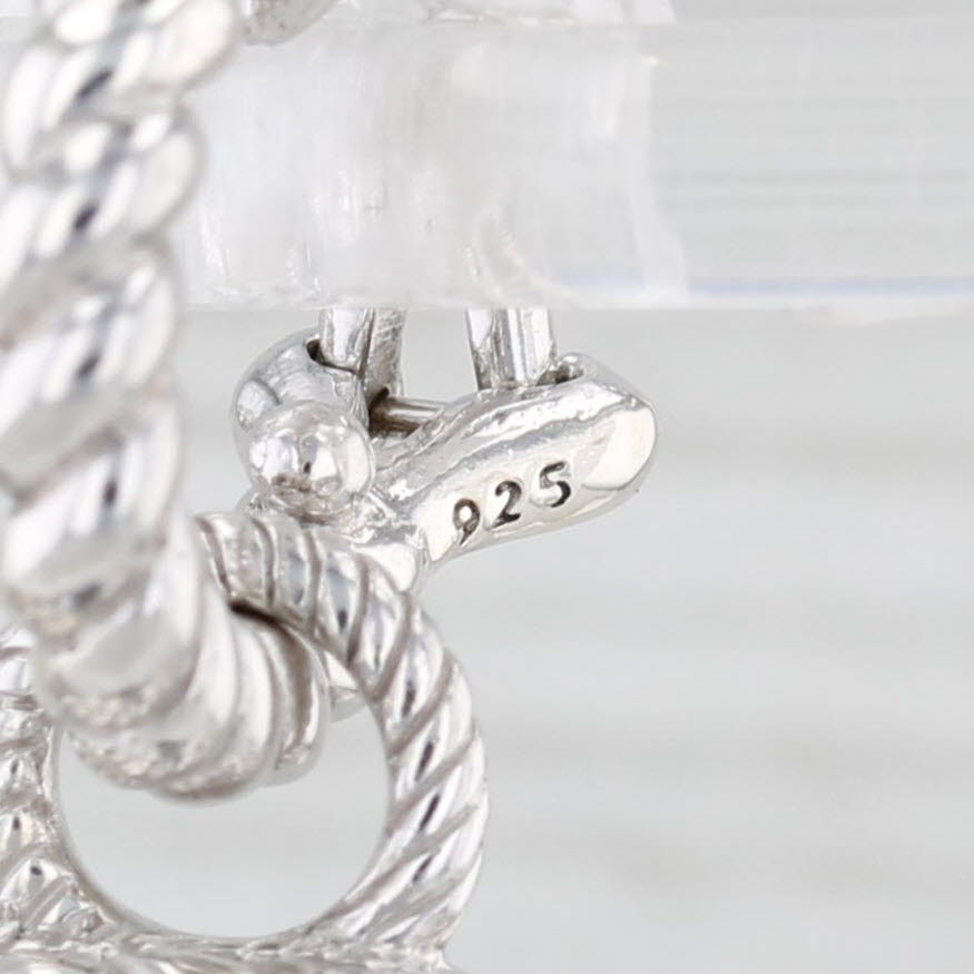 Light Gray 9.24ctw Cubic Zirconia Pad Lock Drop Earrings Sterling Silver Judith Ripka