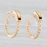 New 0.25ctw Diamond Hoop Huggie Earrings 14k Yellow Gold Round Hoops