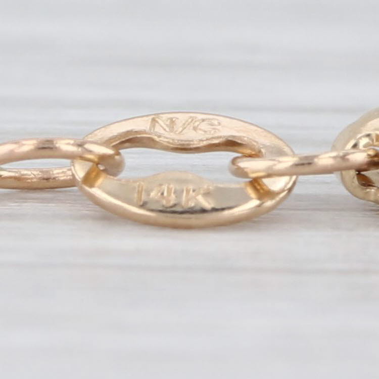 Cable Chain Necklace 14k Yellow Gold 18.25" 0.6