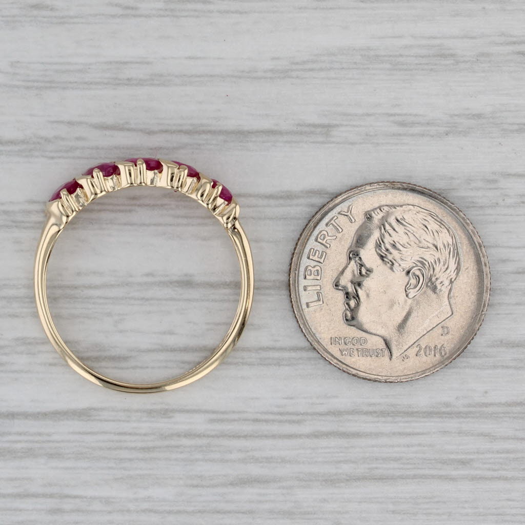 Gray 1.52ctw Ruby Stackable Ring 10k Yellow Gold Size 7