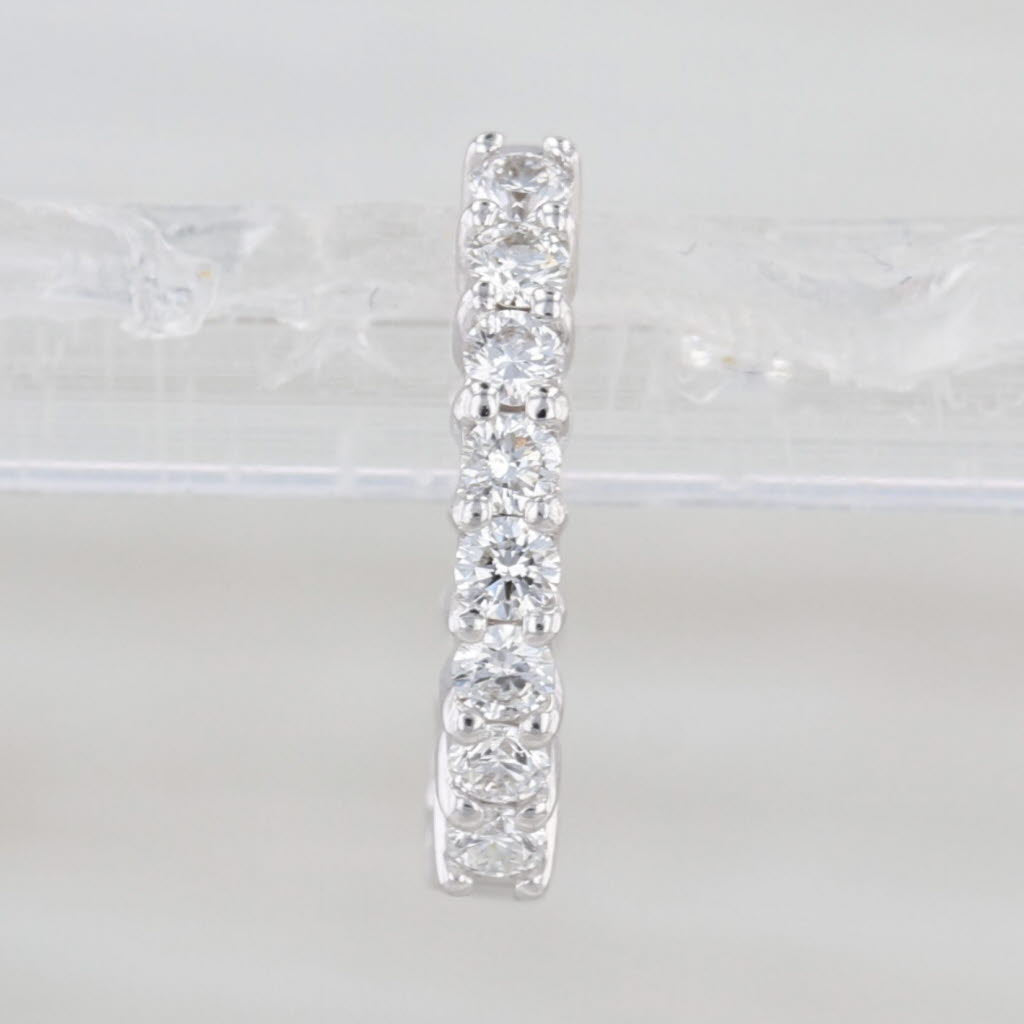 Roberto Coin Single Replacement Hoop Earring 18k White Gold 0.40ctw Diamonds