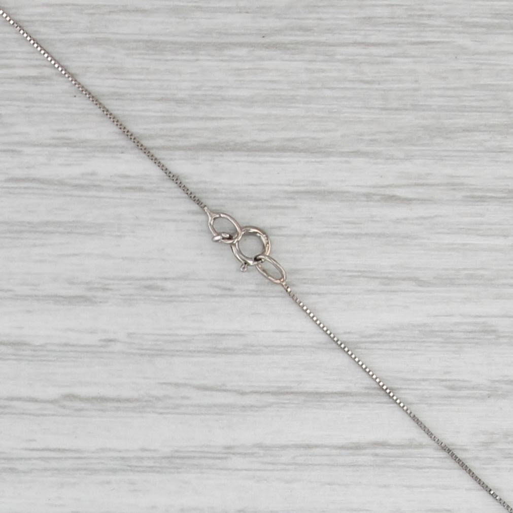 0.70ct Diamond Oval Solitaire Pendant Necklace 14k White Gold 18" Box Chain