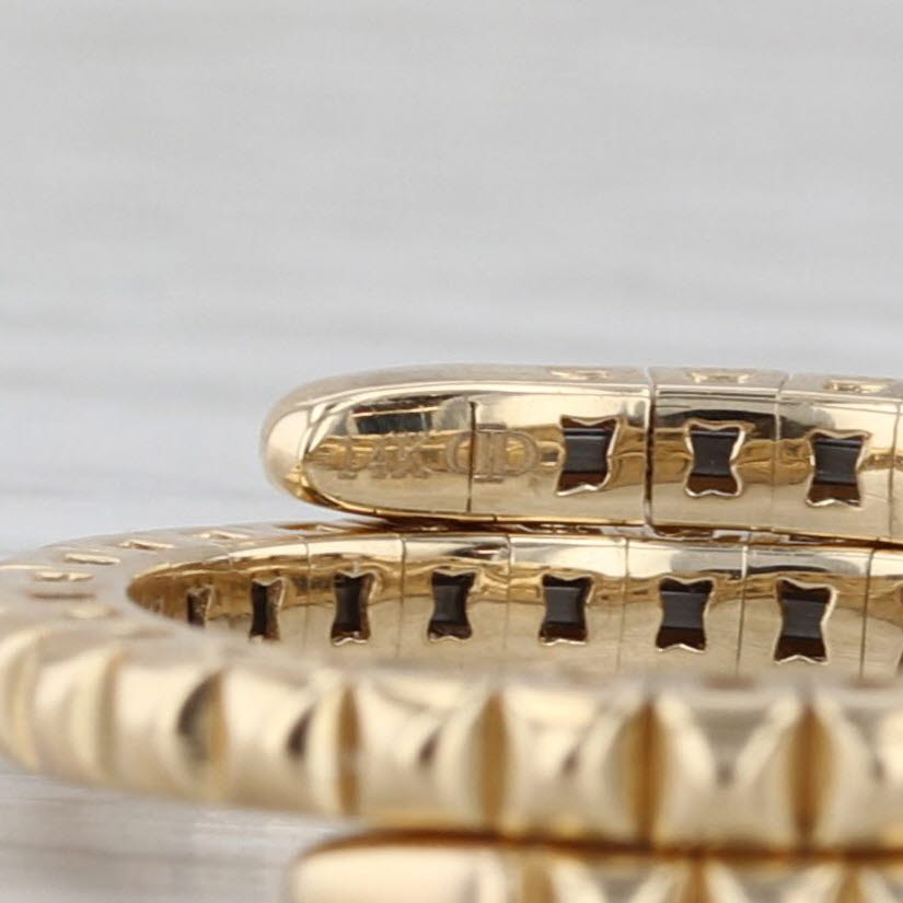 0.50ctw Diamond Wrap Coiled Band Bypass Ring 14k Gold Flexible Size Stackable